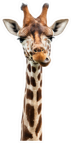 Funny Giraffe's Face Sticker