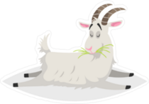 Funny Lying Goat Sticker