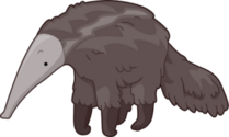 Furry Anteater Looking For Food Sticker