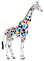 Giraffe Abstract Illustration Sticker