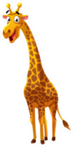 Giraffe Cartoon Style Illustration Sticker