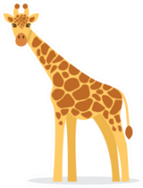 Giraffe In A Cartoon Style Sticker