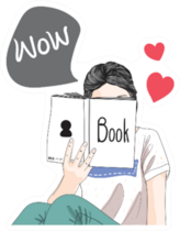 Girl Loves To Read Doodle Sticker