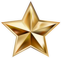 Gold Star Badge Sticker