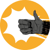 Gorilla Hand Shows Thumbs Up Sticker