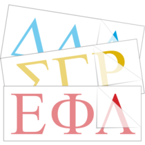 Greek Letter Stickers