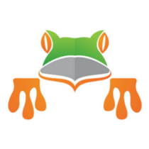 Green Tree Frog Logo Sticker