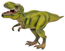 Green Tyrannosaurus Dinosaur Sticker