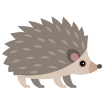 Grey Hedgehog Sticker