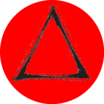 Grunge Triangle Shape Sticker