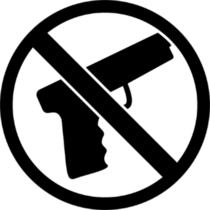 Gun Ban Icon Sticker