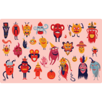 Halloween Character Sticker Sheet