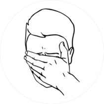 Hand Drawn Face Palm Meme Sticker