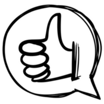 Hand Drawn Thumb Up Sticker