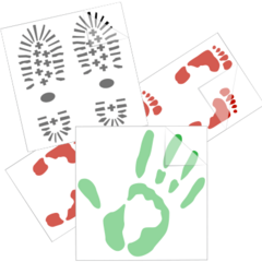 Handprints and Footprints Stickers