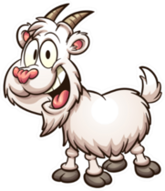 Happy Cartoon Goat Sticker