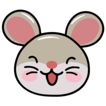 Happy Cartoon Mouse Sticker