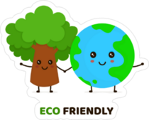 Happy Eco Friendly Sticker