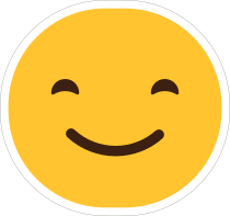 Happy Face Emoji Hippie Sticker