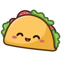 Happy Kawaii Taco Sticker