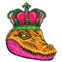 Head Of Queen Crocodile Illustration Sticker