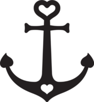 Heart Anchor Sticker