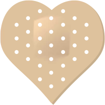 Heart Shaped Bandage Sticker