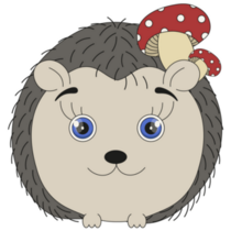 Hedgehog Mushroom Sticker