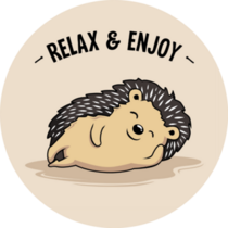 Hedgehog Relax Sticker