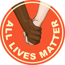 Holding Hands All Lives Matter Circle Sticker