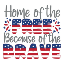 Home Of The Free Because Of The Brave USA Sticker