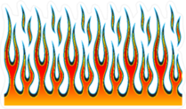 Hotrod Flames Fire Sticker