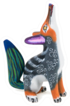 Howling Coyote Alebrije Wood Carving Sticker