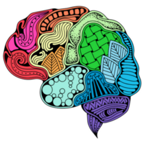 Human Brain Colorful Trippy Doodle Sticker