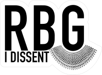 I Dissent RBG Collar Sticker