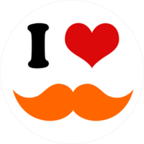 I Heart Ginger Mustaches Meme Sticker