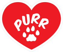 I Love My Cat Heart With Purr And Paw Sticker