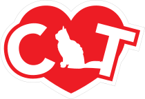 I Love My Cat With Heart And Bushy Tail Cat For A Sticker