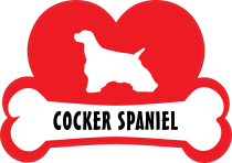 I Love My Cocker Spaniel With Dog Bone And Heart Sticker