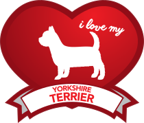 I Love My Yorkshire Terrier With Shaded Heart Sticker