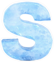 Ice Font Letter S Sticker