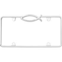 Ichthus Fish Chrome License Plate Frame