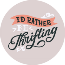 I'd Rather Be Thrifting Hand Lettered Sticker