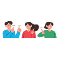 Illustrated People Thumbs Up Sticker