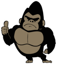 Illustration Of Gorilla Doing Thumbs Up Sticker