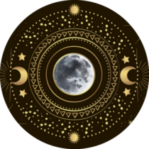 Illustration Of Moon In The Center Of The Solar System Sticker