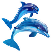 Image Of Dolphins Jumping Out Of The Water Sticker