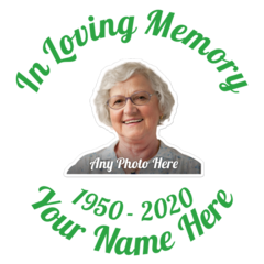 Custom Multi-Color In Loving Memory Transfer Stickers