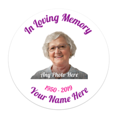 In Loving Memory Circle Sticker