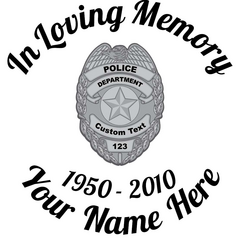 In Loving Memory Silver Star Badge Stickers